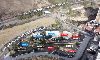 Terrenos comerciales en Zona Esmeralda