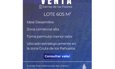 Lote en Sierras De Los Padres. Zona Comercial Alta. Ideal Desarrollo.