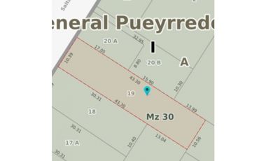 Lote en venta en La Perla. Medidas 10,39 m x 43,30 m. Cel 223542----.