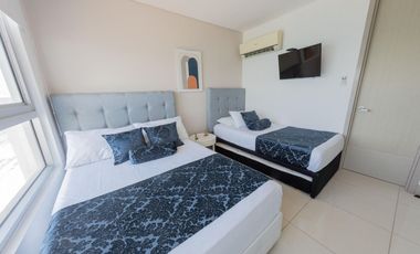 Apartamento Bocagrande vista al mar y centro amurallado