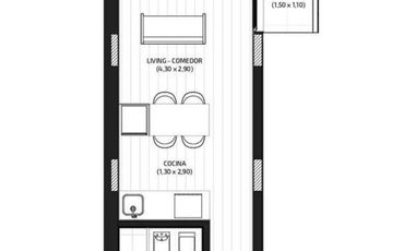 VENTA- Departamento 1 dormitorio Jujuy al 2000, Pichicha Rosario