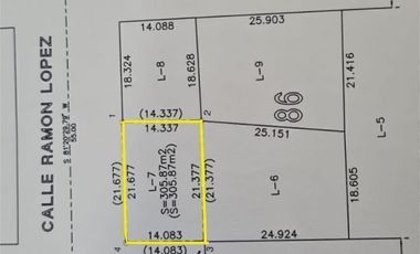 TERRENO EN VENTA EN ESQUINA COLONIA CONSTITUCION*