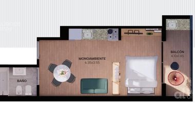 Venta monoambiente departamento a estrenar con balcón Villa Santa Rita 1 ambiente