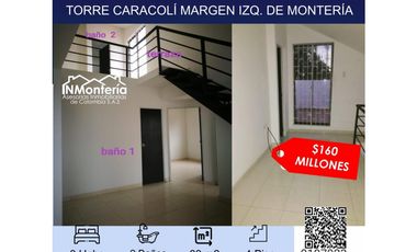 VENTA APTO DUPLEX- TORRE CARACOL, MARGEN IZQ. DE MONTERIA