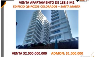 *VENTA APARTAMENTO DE 188 M2 EDIFICIO QB POZOS COLORADOS