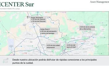 Ruta 5 Sur - Autopista Nor Oriente/Lampa - Bodega - Arriendo
