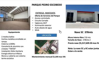 NAVE INDUSTRIAL VENTA PARQUE INDUSTRIAL PEDRO ESCOBEDO QUERETARO