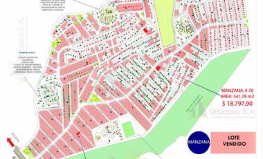 EN venta Terreno en  MAnta  urbanización COSTA DEL ESTE