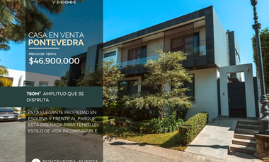RESIDENCIA CON ALBERCA EN VENTA, PONTEVEDRA, PUERTA DE HIERRO, ZAPOPAN