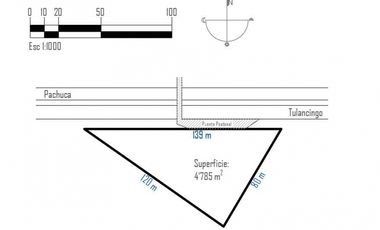 Terreno en Venta en Xolostitla 4785 m² sobre carretera Pach–Tulancingo