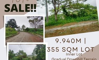 355 sqm Prime Residential Lot WITH OVERLOOKING INSIDE SUBD. VIEW (Pinewoods)
