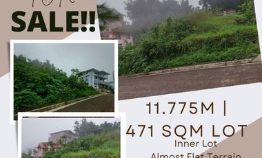 471 sqm Prime Inner Residential Lot WITH ALMOST FLAT TERRAIN (Pinewoods Baguio)