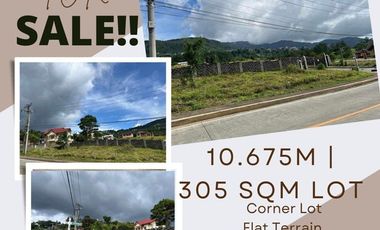 305 sqm Corner Prime Residential Lot WITH FLAT TERRAIN (Pinewoods - Baguio City)