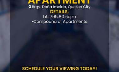 GOOD BUY Apartment Compound in Brgy Dona Imelda Quezon City for Sale near SM Mezza