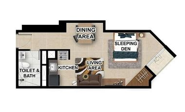 Studio Condo Unit for Sale in Diliman, Quezon City at Suntrust Capitol Plaza