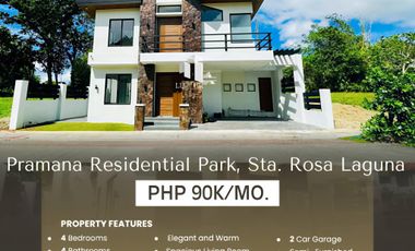 For Rent Brand New House and Lot in Pramana Residential Park, Sta. Rosa Laguna
