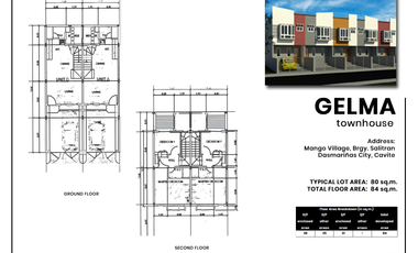 For Sale: Gelma 2 storey Townhouse with 2 bedrooms in Dasmariñas Cavite