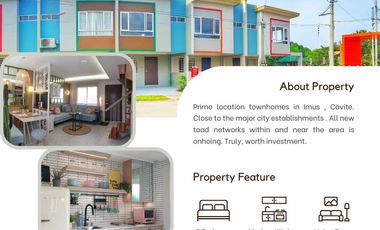 For Sale: READY FOR OCCUPANCY 2 Storey Townhouse with 3-bedroom in Imus Cavite