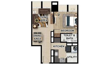 1 Bedroom Condo Unit for Sale in Diliman, Quezon City at Suntrust Capitol Plaza