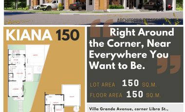 Kiana 150 | Corner Unit House and Lot with Two-Vehicle Carport