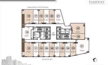 108 sqm Commercial Office Units  SALE RENT in Parkway Corporate Car, Muntinlupa City