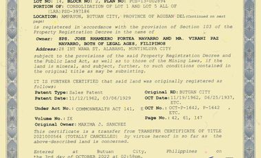 LOT FOR SALE in Camella Prima Butuan with an Area of 96 sqm, Block 2 Lot 14