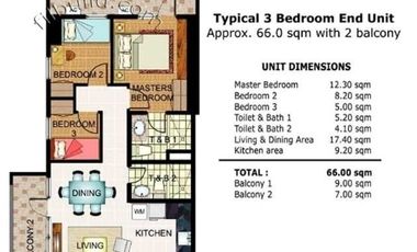3 Bedrooms for Sale in Sta Mesa Manila Illumina Residences