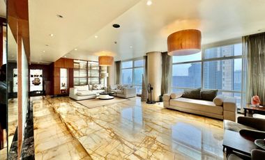 ONE ROXAS TRIANGLE: 4BR Penthouse For Rent, 527 sqm, Facing Manila Bay, 4 parkng