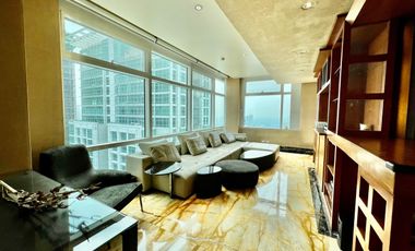 ONE ROXAS TRIANGLE: 4BR Penthouse For Rent, 527 sqm, Facing Manila Bay, 4 parkng