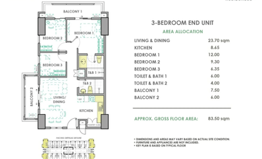 3Br Condo for Sale at Prisma Residences Prime Location Near Ortigas/ Makati/ BGC