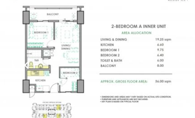2-Bedroom Condominium for Sale near Ortigas at Prisma Residences Pasig City
