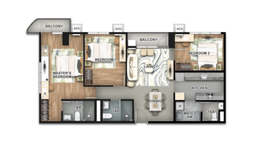 3 Bedroom with Balcony The Bellagio in Baytown Puerto Princesa