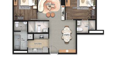 2 Bedroom with Balcony The Bellagio Palawan in Baytown Puerto Princesa
