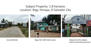 1.8 Hectare Agricultural Lot in Misamis Oriental for Sale