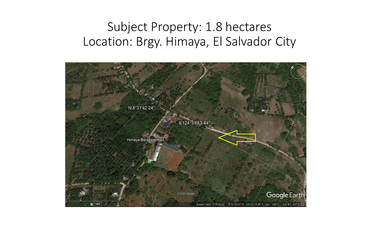 18,000 sqm Lot for Sale near Divine Mercy Shrine in Misamis Oriental