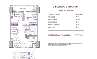 Pre Selling 65sqm 2BR in Las Pinas near Vista Mall, Generel Hospital,Town Center