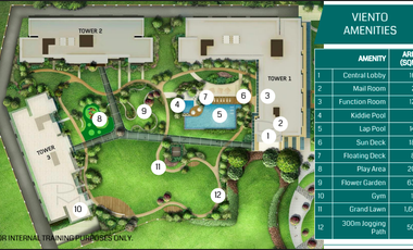 103sqm 3BR Condo unit for sale at Viento Tower 1, Cerca Alabang, Muntinlupa