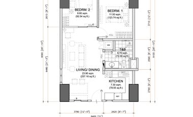 2 Bedroom Condo For Sale in Caloocan City - The Calinea Tower Near Monument DMCI