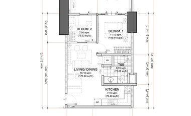 2 Bedroom Condo For Sale in Caloocan City - The Calinea Tower Near Monument DMCI