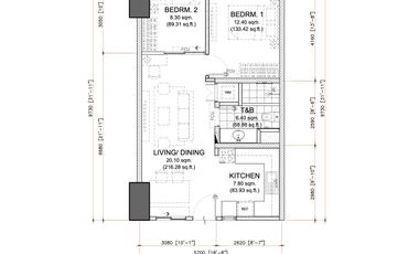 2 Bedroom Condo For Sale in Caloocan City - The Calinea Tower Near Monument DMCI