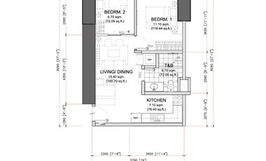 2 Bedroom Condo For Sale in Caloocan City - The Calinea Tower Near Monument DMCI