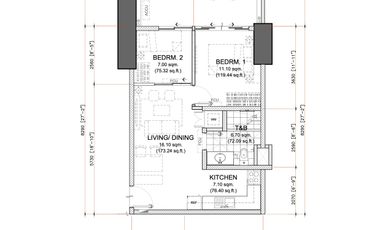2 Bedroom Condo For Sale in Caloocan City - The Calinea Tower Near Monument DMCI