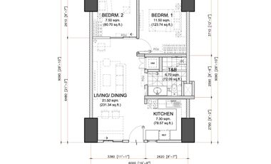 2 Bedroom Condo For Sale in Caloocan City - The Calinea Tower Near Monument DMCI