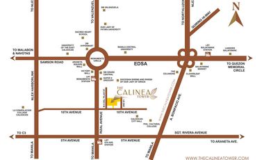 2 Bedroom Condo For Sale in Caloocan City - The Calinea Tower Near Monument DMCI