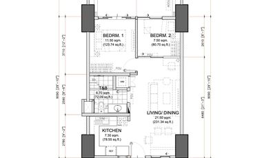 2 Bedroom Condo For Sale in Caloocan City - The Calinea Tower Near Monument DMCI