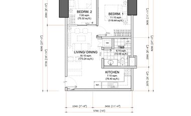 2 Bedroom Condo For Sale in Caloocan City - The Calinea Tower Near Monument DMCI