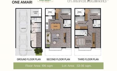 Affordable 3 bedrooms Townhouse for sale in One Amari Place Antipolo Rizal