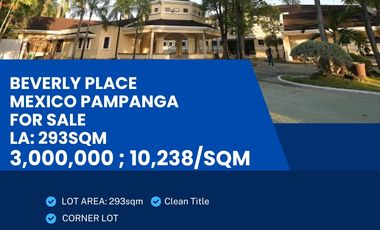 Corner Lot Beverly Place For Sale Mexico Pampanga