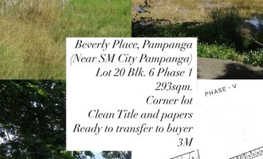 Corner Lot Beverly Place For Sale Mexico Pampanga