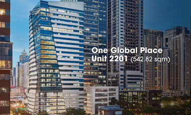 Office Space For Lease in One World Place, BGC, Taguig City.